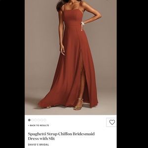 💃 David’s Bridal | Chiffon Spaghetti Strap Dress